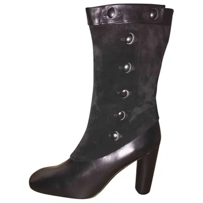 Pre-owned Marc Jacobs Leather Boots In Black