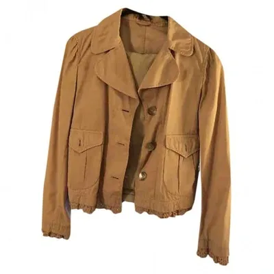 Pre-owned Miu Miu Jacket In Beige