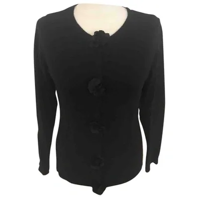 Pre-owned Milly Cashmere Cardigan In Black