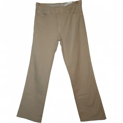 Pre-owned Armani Collezioni Straight Pants In Beige