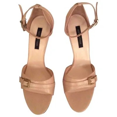 Pre-owned Sergio Rossi Leather Heels In Beige