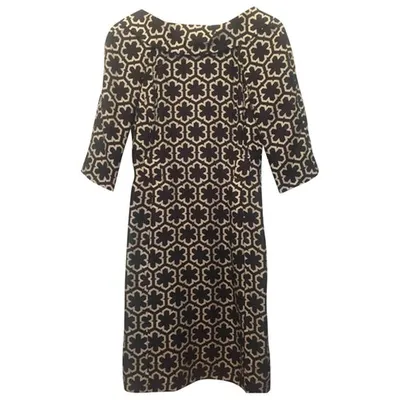 Pre-owned Milly Silk Mid-length Dress In Black