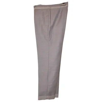 Pre-owned Gerard Darel Wool Trousers In Grey