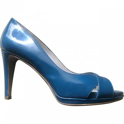 Pre-owned Sergio Rossi Patent Leather Heels In Blue