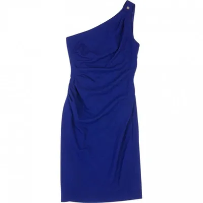 Pre-owned Azzaro Blue Silk Dress