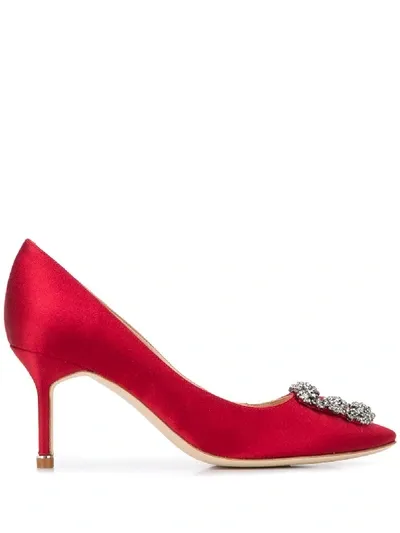 Manolo Blahnik Hangisi 70 Pumps In Red