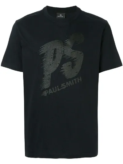 Paul Smith Ps Logo Print T-shirt In 黑色