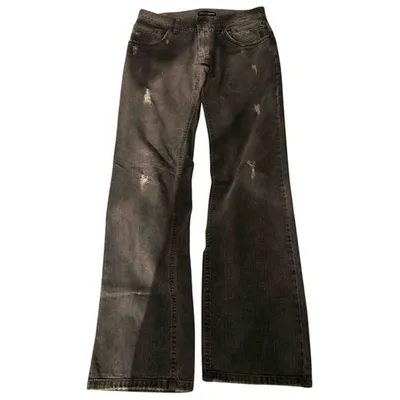 Pre-owned Dolce & Gabbana Straight Jeans In Grey