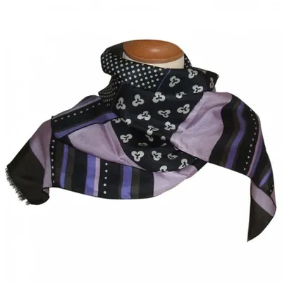 Pre-owned Rabanne Silk Neckerchief In Black