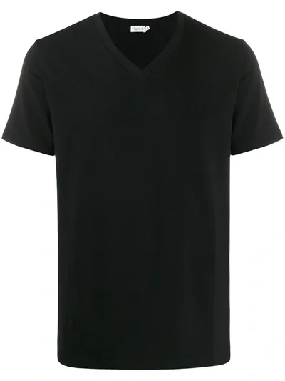 Filippa K V-neck Organic-cotton T-shirt In Black