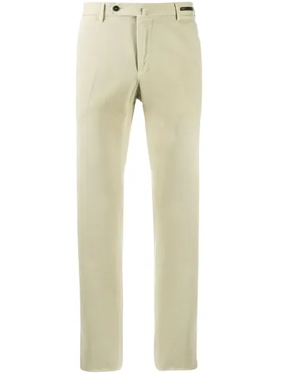 Pt01 Slim-cut Cotton Chinos In Neutrals