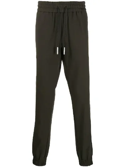 Philipp Plein Stripe Detail Trousers In Green