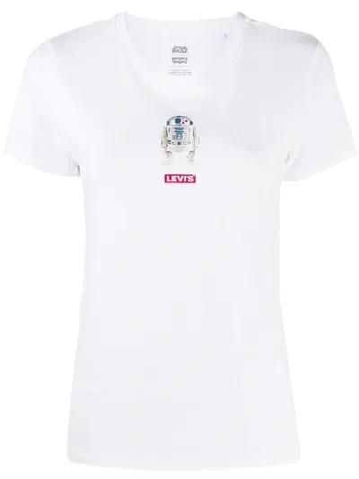 Levi's Star Wars Logo Print T-shirt In White