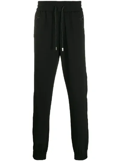 Philipp Plein Stripe Detail Track Pants In Schwarz