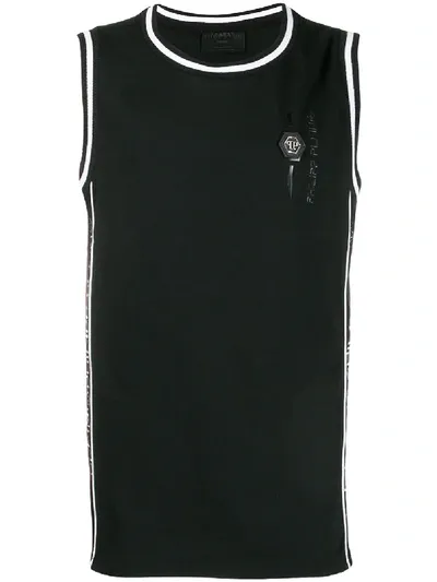 Philipp Plein Skull Print Tank Top In Black