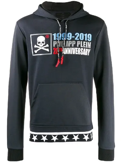 Philipp Plein 20th Anniversary Hoodie In Blue