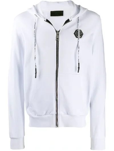 Philipp Plein Stars And Skull Hoodie In White