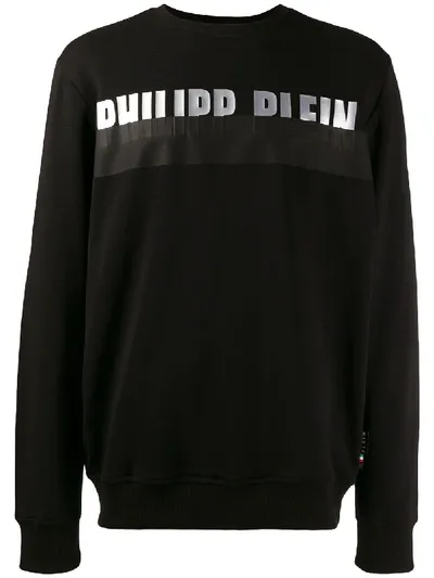 Philipp Plein Logo Bar Sweatshirt In Black