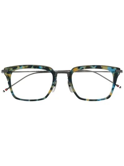 Thom Browne Tortoiseshell Effect Glasses In Grey