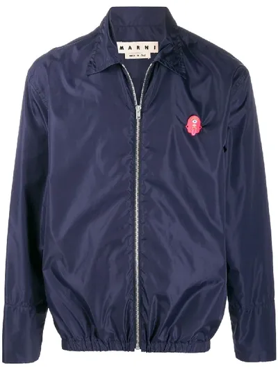 Marni Motif Detail Jacket In Blue