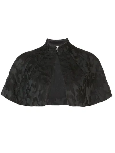 Alexis Fiah Floral Jacquard Cape In Black