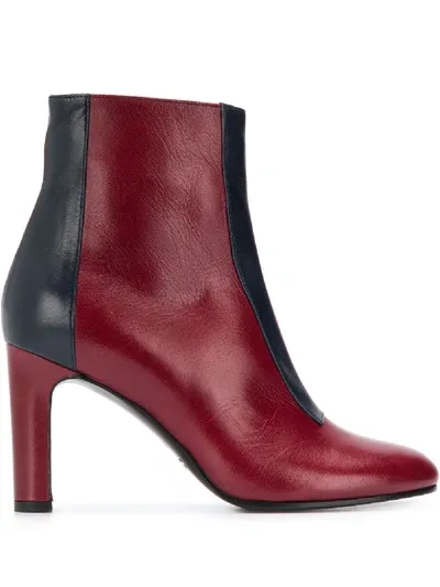 Michel Vivien Cleve Two-tone Ankle Boots In Blue