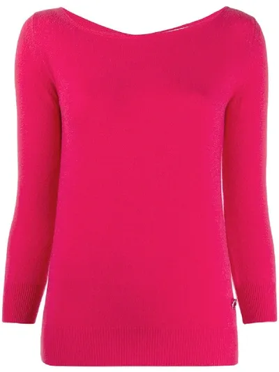 Emilio Pucci Boat Neck Knitted Top In Pink