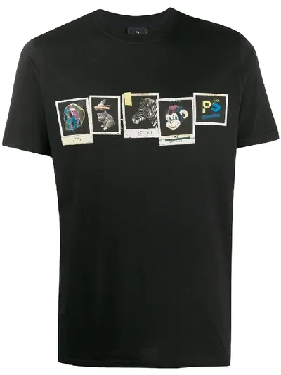 Ps By Paul Smith Photo Graphic Print T-shirt In Black