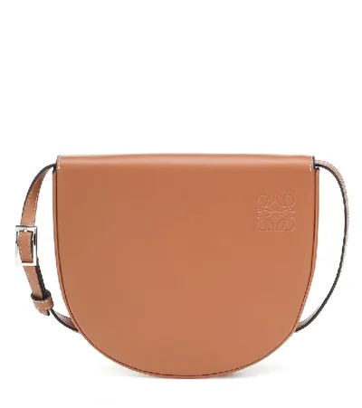 Loewe Heel Leather Crossbody Bag In Brown