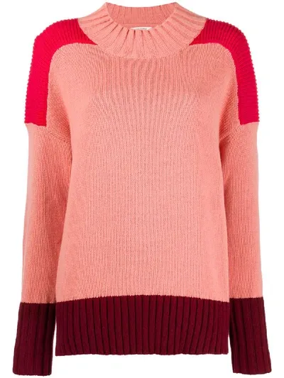 Chinti & Parker Chunky Ribbed-knit Jumper In Pink