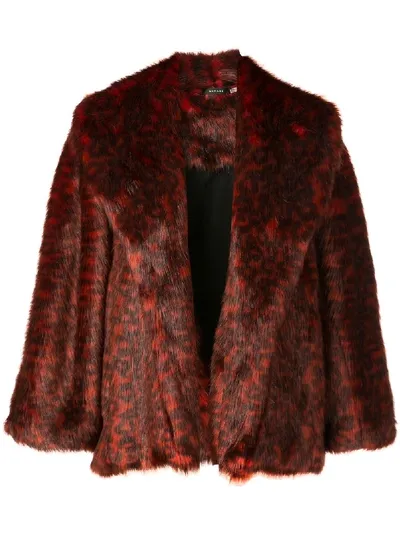 Natori Short Topper Coat In Red