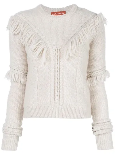 Altuzarra Buckeye Fringed Jumper In White