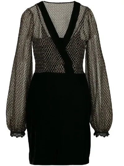 Patbo Mesh Detail Dress In Black