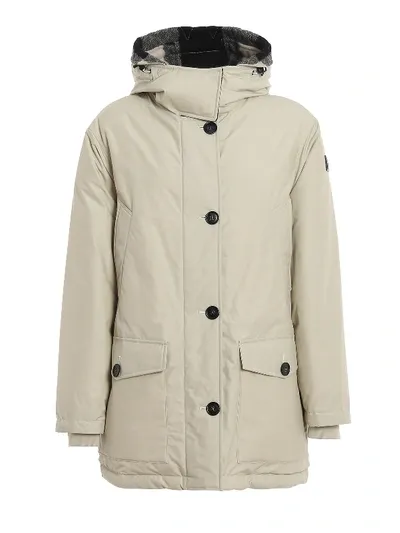 Woolrich Reversible Parka Nf Padded Coat In Neutrals