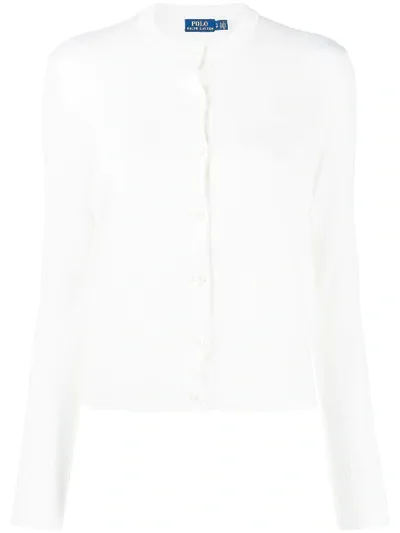 Polo Ralph Lauren Embroidery Pony Cardigan In Neutrals