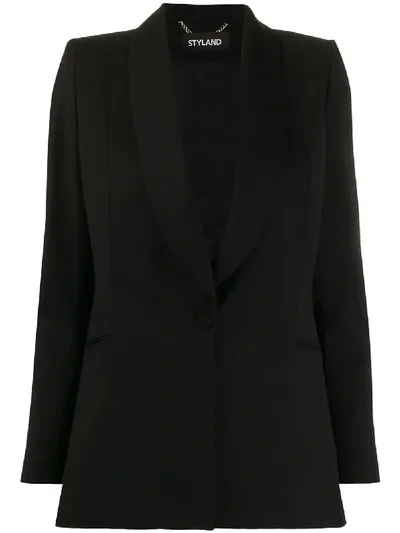 Styland Shawl Lapel Blazer In Black