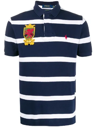 Polo Ralph Lauren Striped Polo Shirt In Blue