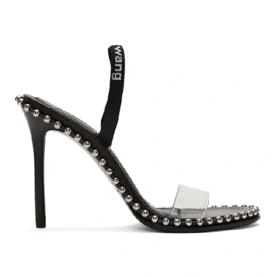 Alexander Wang Black Nova Logo Sandals