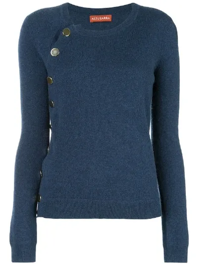 Altuzarra Minamota Buttoned Sweater In Blue