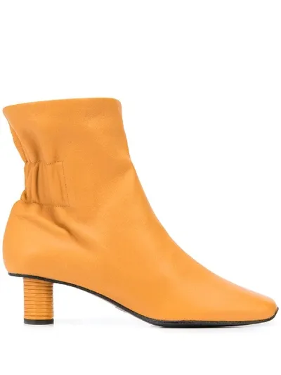 Proenza Schouler Ruched Nappa Boots In Butterscotch