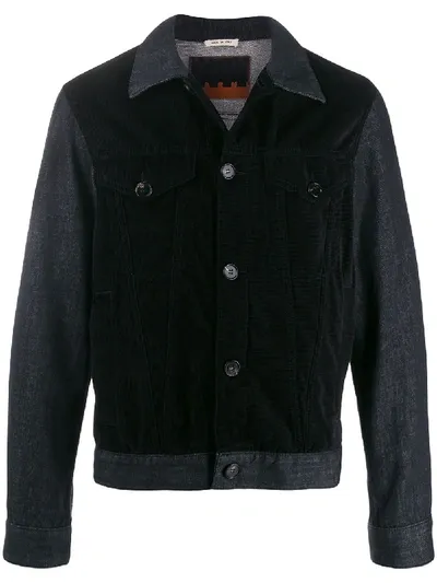 Marni Two-tone Denim Jacket In Black