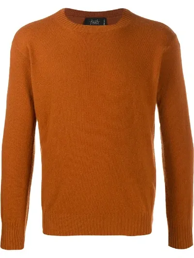 Maison Flaneur Round Neck Jumper In Orange