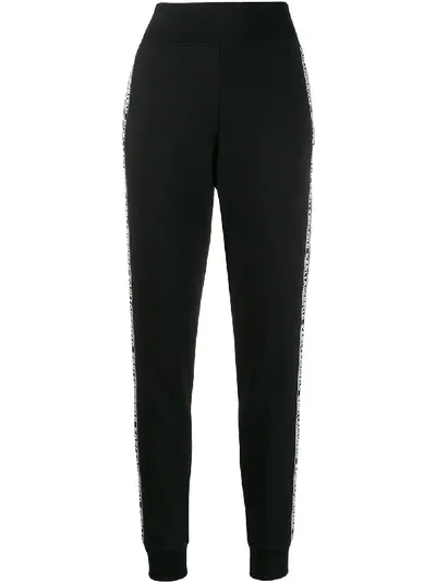 Karl Lagerfeld Logo Tape Track Pants In Black