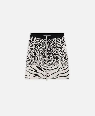 Stella Mccartney Animal Pattern Knitted Skirt In Multicolor