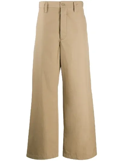 Marni Wide Leg Trousers In Neutrals