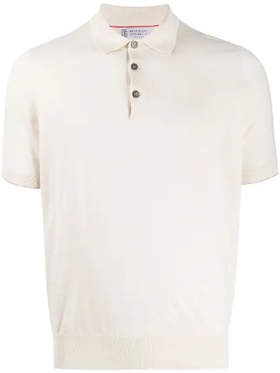 Brunello Cucinelli Classica Polo Shirt In Neutrals