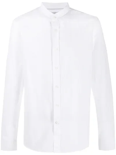 Brunello Cucinelli Mandarin Plain Shirt In White