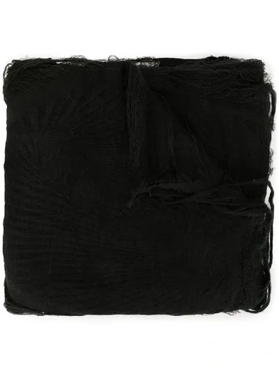 Forme D'expression Fringe Hem Scarf In Black