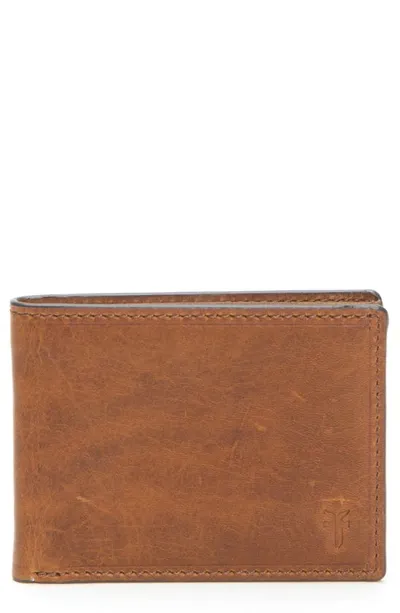 Frye Logan Slim Bi-fold Wallet In Cognac