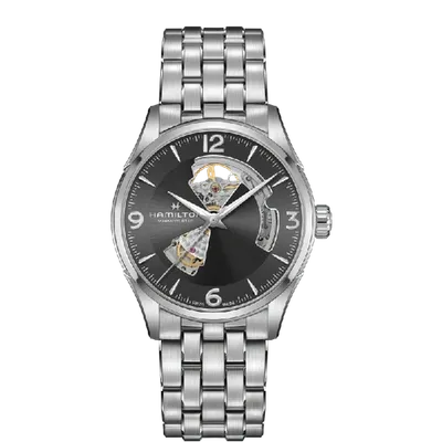 Hamilton Jazzmaster Open Heart Auto In Grey